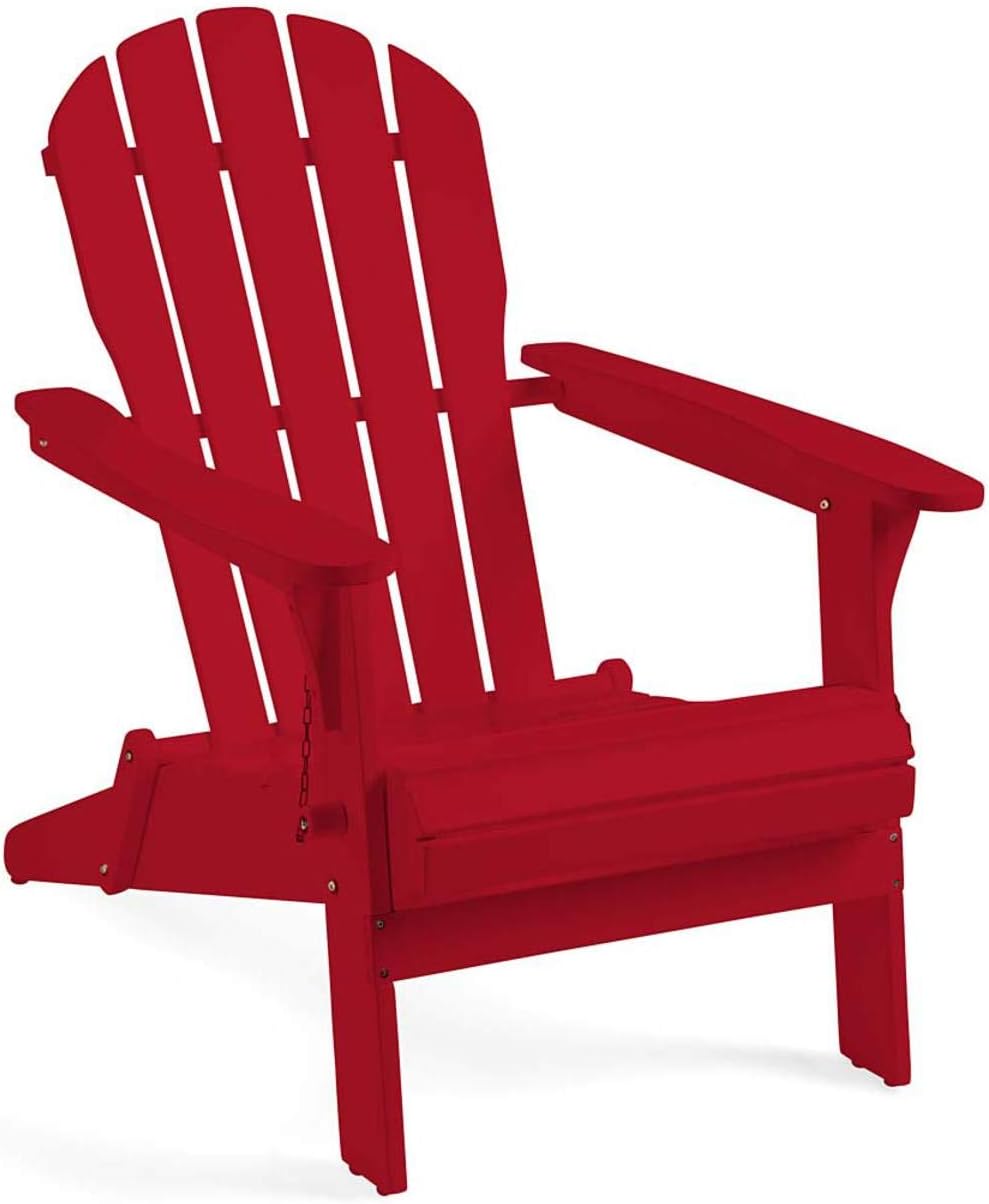 Black Foldable Eucalyptus Adirondack Chair R326