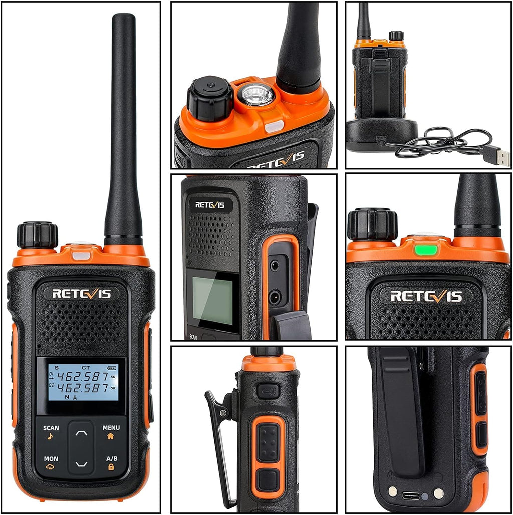 4 Pack Rechargeable 2 Way Radio with LCD Screen F11756