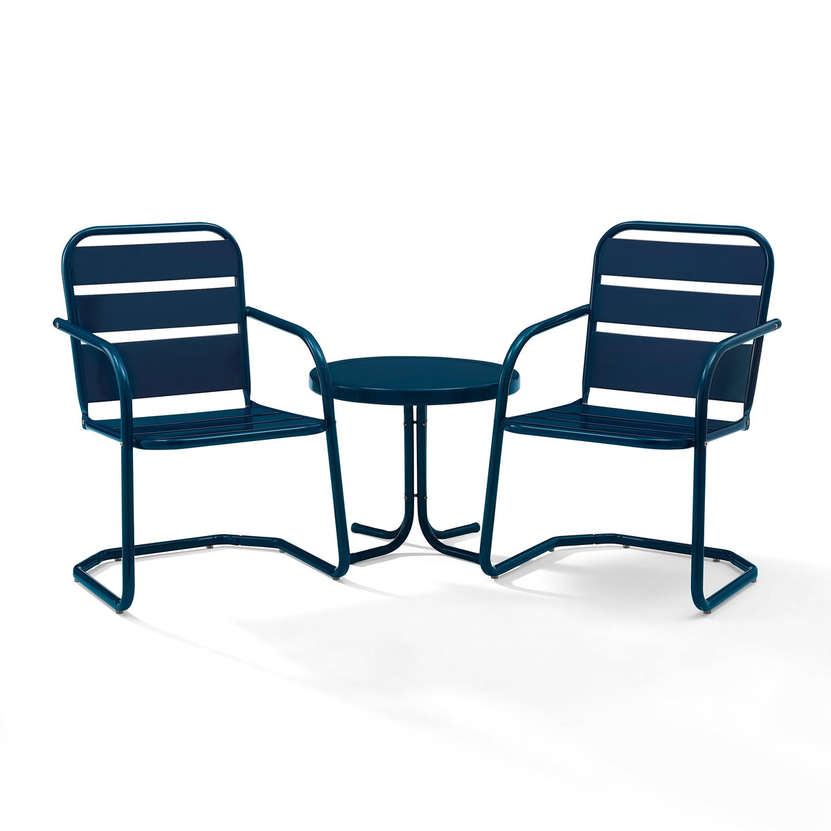 3pc Outdoor Metal Armchair Set D574