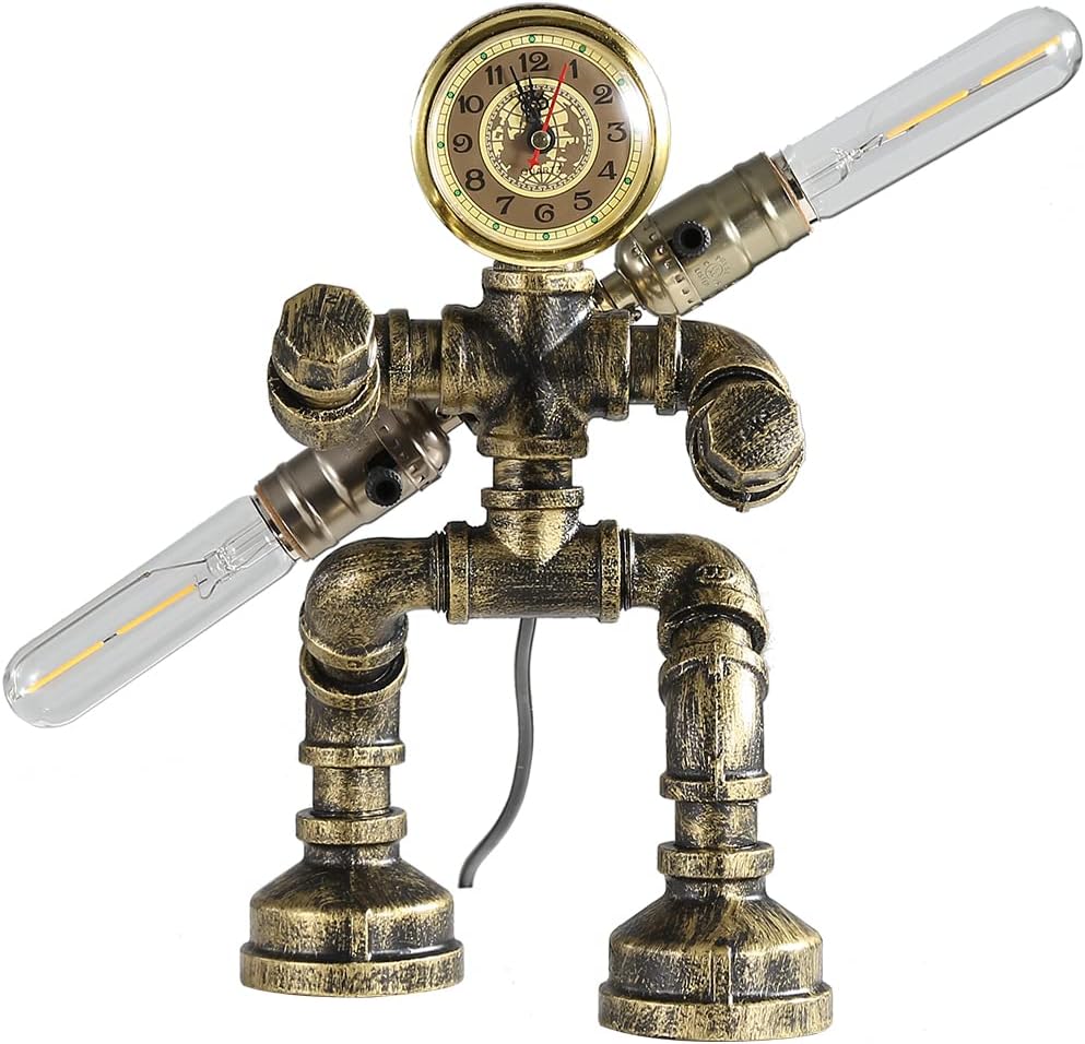 Retro Industrial Steampunk Metal Table Lamp N45540