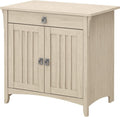 Cape Cod Gray Secretary Desk with Keyboard Tray and Storage Cabinet W972428