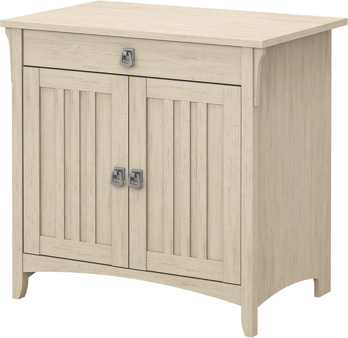 Cape Cod Gray Secretary Desk with Keyboard Tray and Storage Cabinet W972428