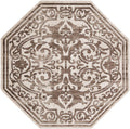 Chocolate Brown Octagon Rug Z1467