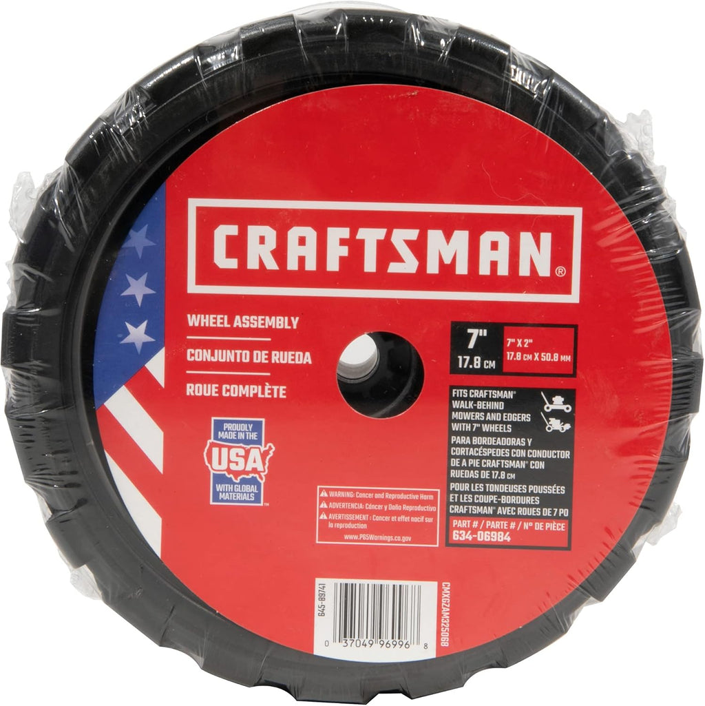 7-Inch Push Wheel for Walk-Behind Mowers, Black Pack of 2 Q91512