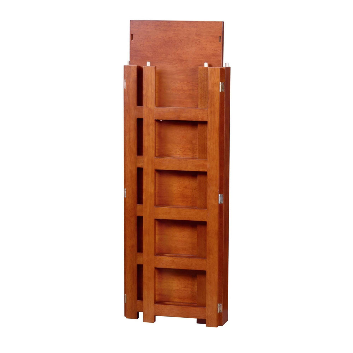 Square Folding Bookcase with 2 Full Size Wicker Storage Baskets O924