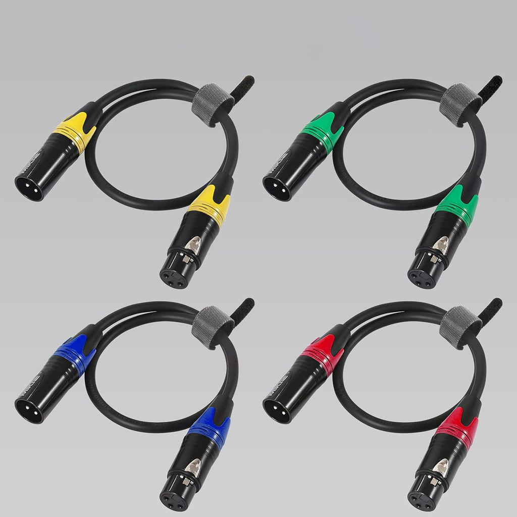 25ft 4 Pack XLR Microphone Cables M545