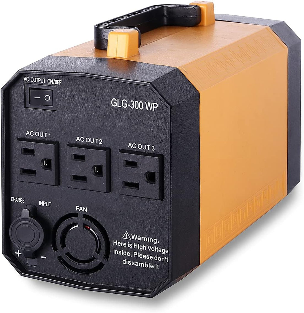Portable Power Station 300W 200Wh Outdoor Generator with 3 AC Outlet 4 DC Ports 4 USB Ports I965340
