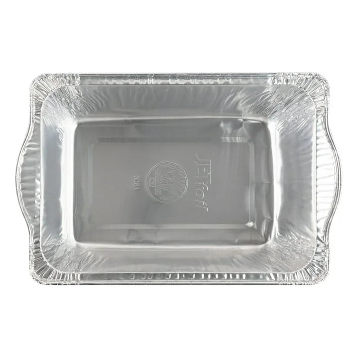 12 CT Disposable Aluminum Rectangle Pots with Lids O754