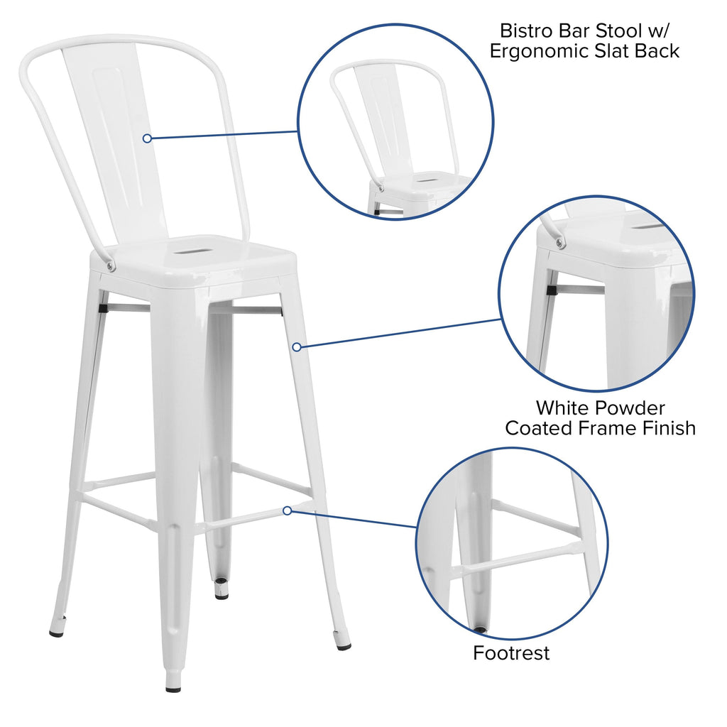 Blue Metal Bar Stool B3540
