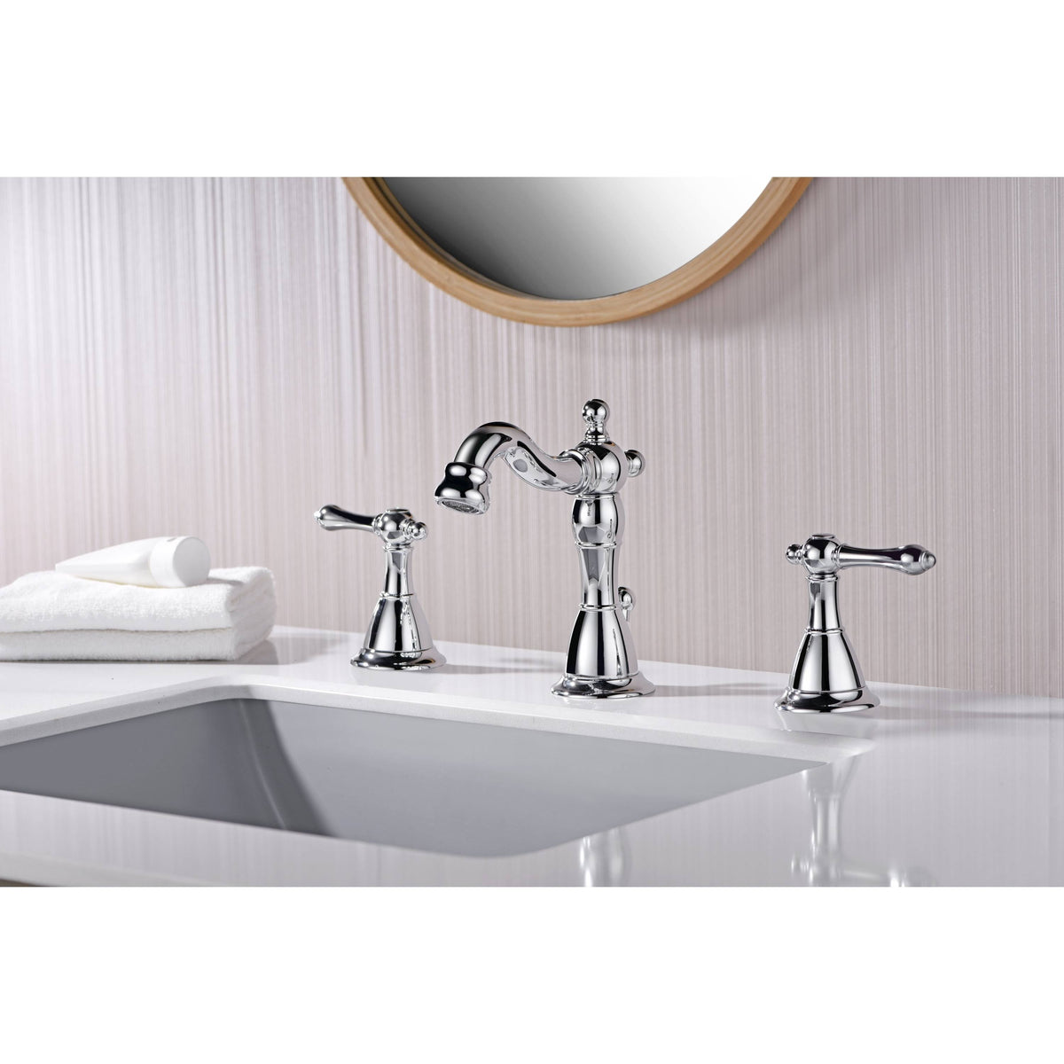 Chrome Two Handle Widespread Lavatory Faucet Z918