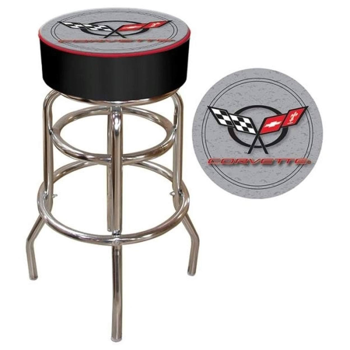 Padded Bar Stool - Silver U23992