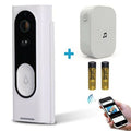 Wireless WiFi Video Doorbell Security Camera with Doorbell Receiver Chime, 2 Rechargeable 18650 B Z7192