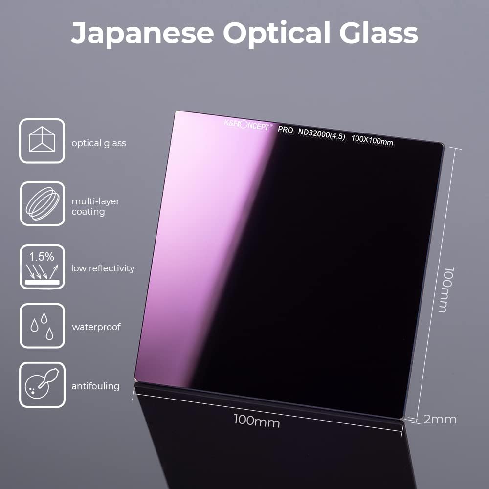 100x100mm Square ND32000 Neutral Density Filter Pack of 2 I9405