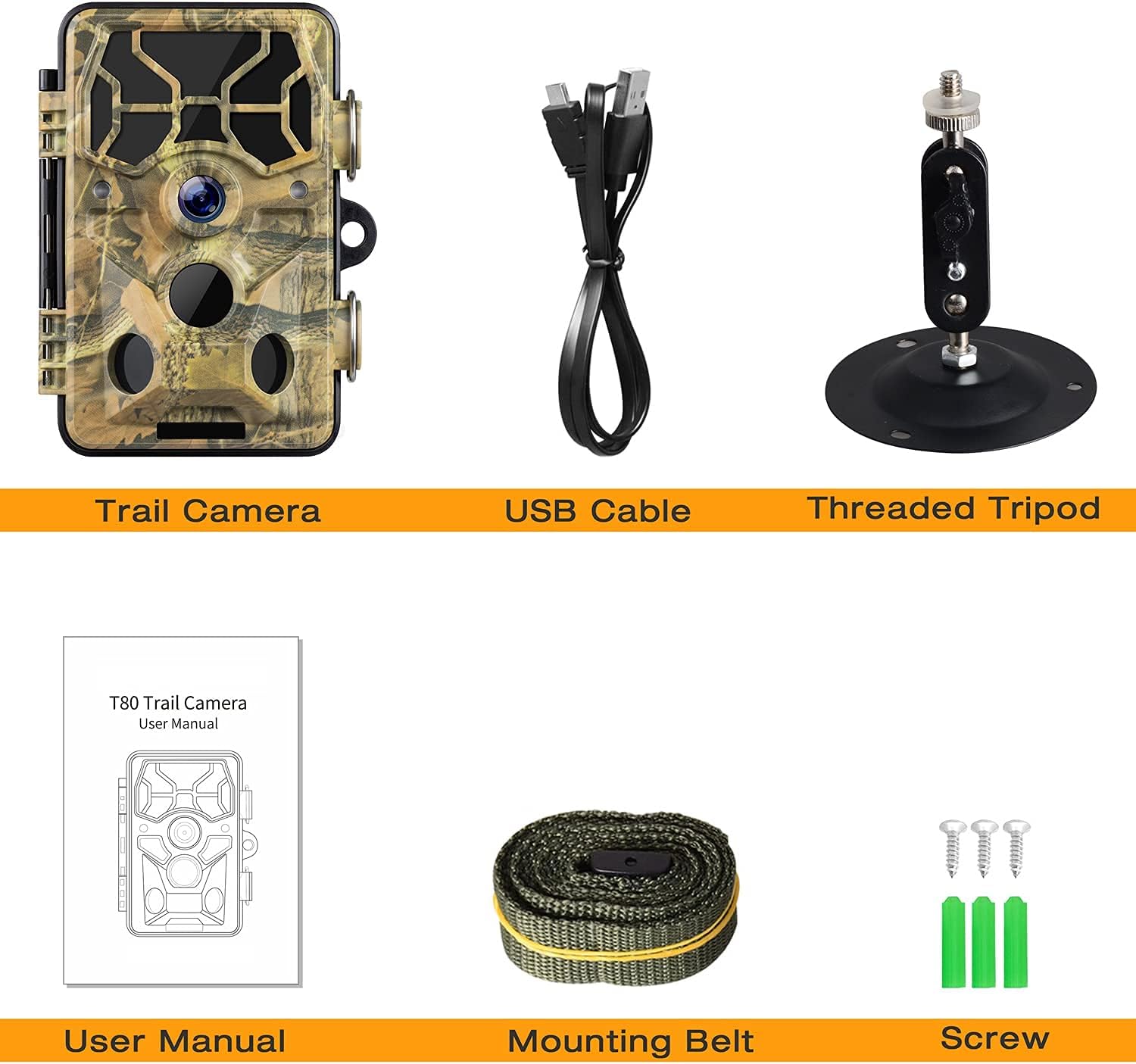 WiFi Trail Camera 24MP 1296P with No Glow Night Vision 82FT, IP66 Waterproof A5300