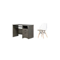 Gray Maple Desk and 1 Annexe Chair Set H7203