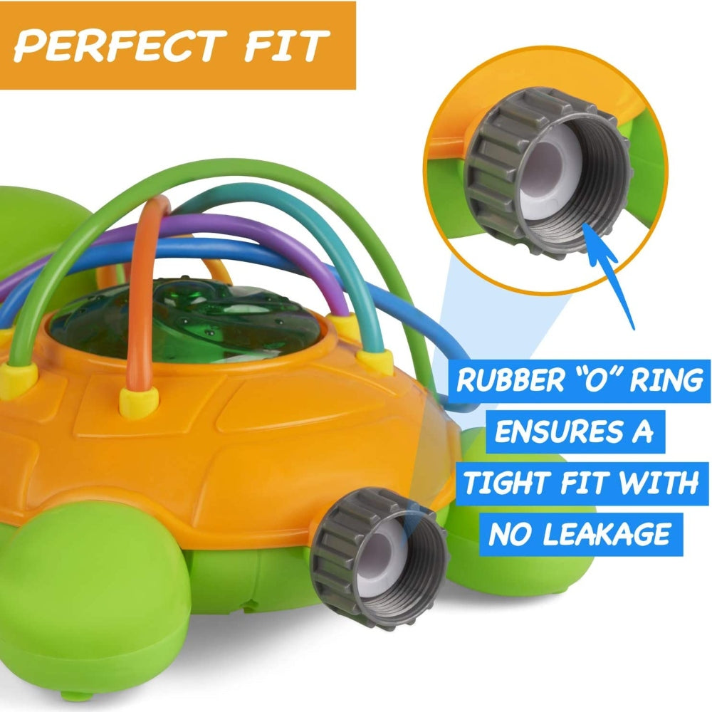 Spinning Turtle Sprinkler Toy with Wiggle Tubes K921961