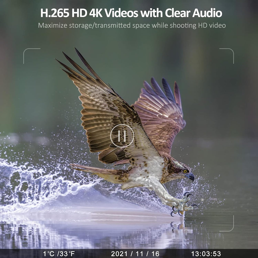30 MP 4K Bluetooth Wireless Trail Camera with Night Vision U98005