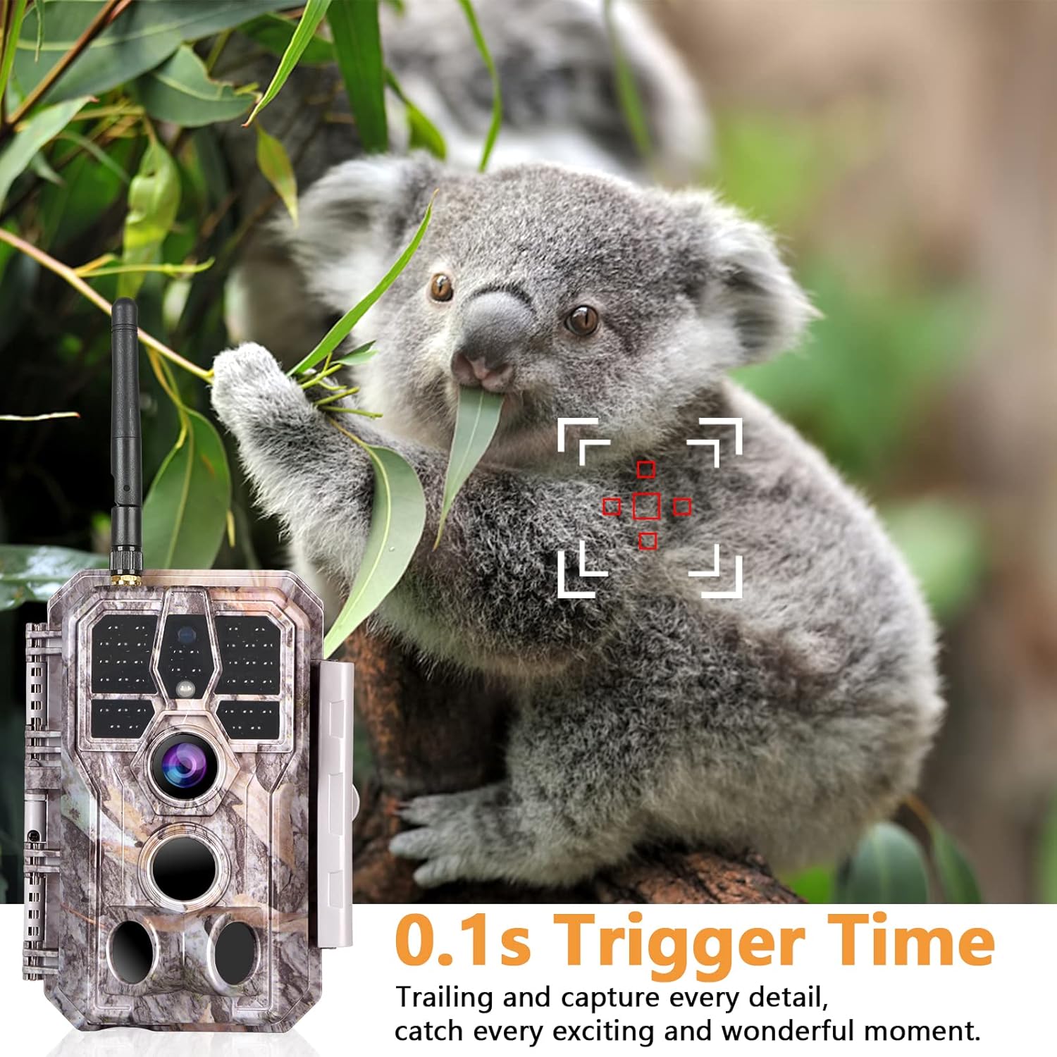 Deer & Trail Game Camera 32MP 1296P No Glow Night Vision Waterproof Motion Activated D929619