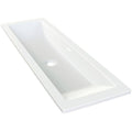 Volcanic Limestone Rectangular Undermount or Drop-In Lavatory Sink with Internal Overflow V318