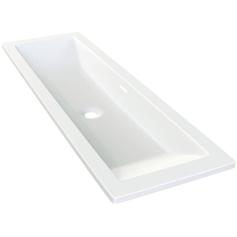 Volcanic Limestone Rectangular Undermount or Drop-In Lavatory Sink with Internal Overflow V318