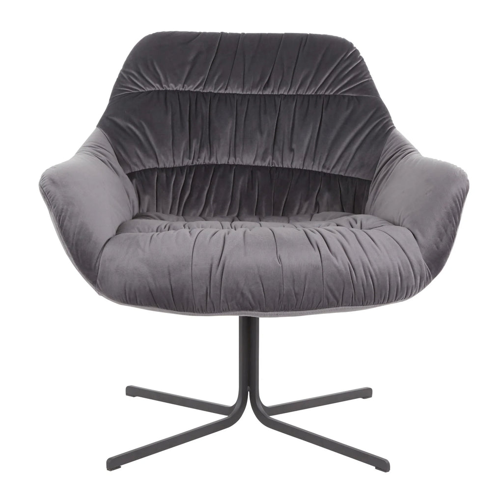 Black/Gray Swivel Lounge Chair I9466