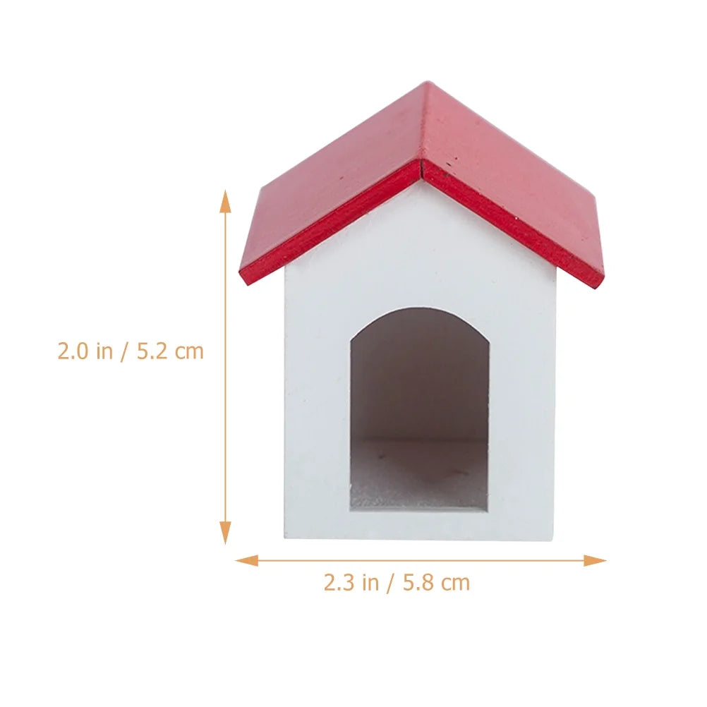 Wooden Hut Cage Model House Furniture Accessory X60299
