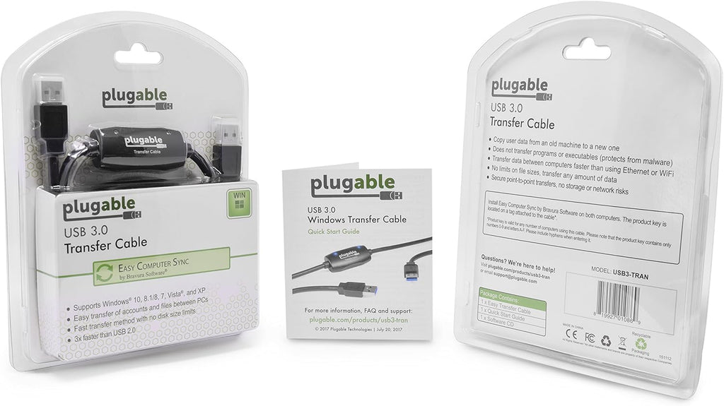 USB 3.0 Transfer Cable for 2 Windows PC's Y804444