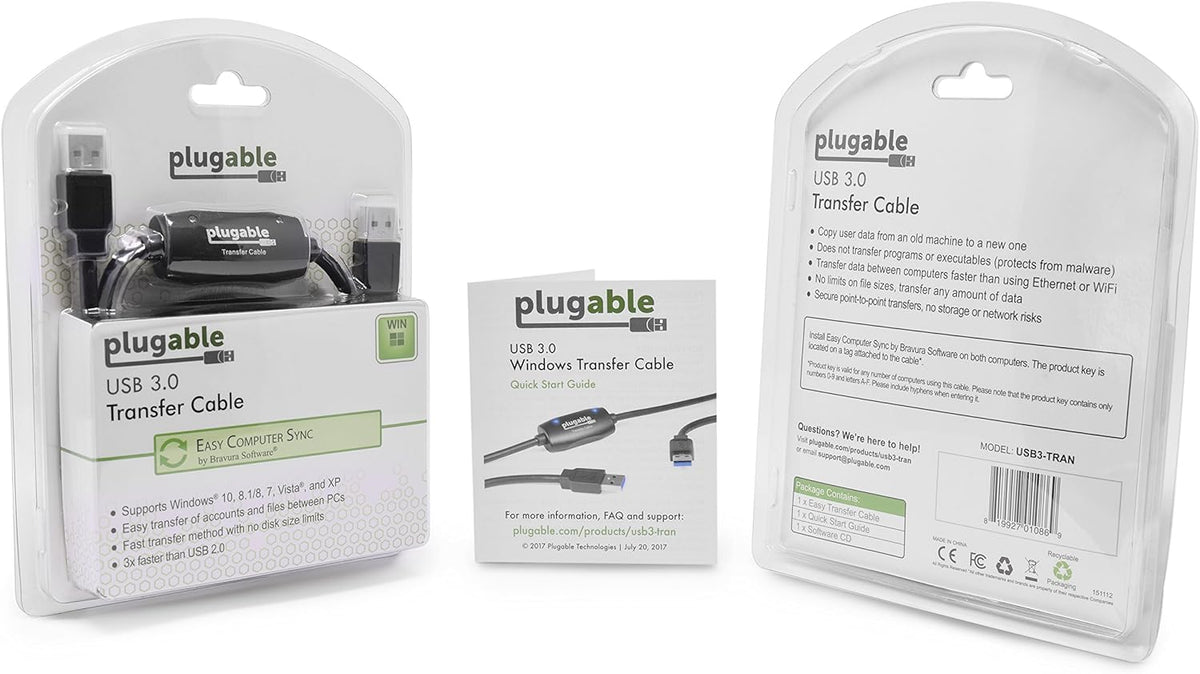 USB 3.0 Transfer Cable for 2 Windows PC's Y804444