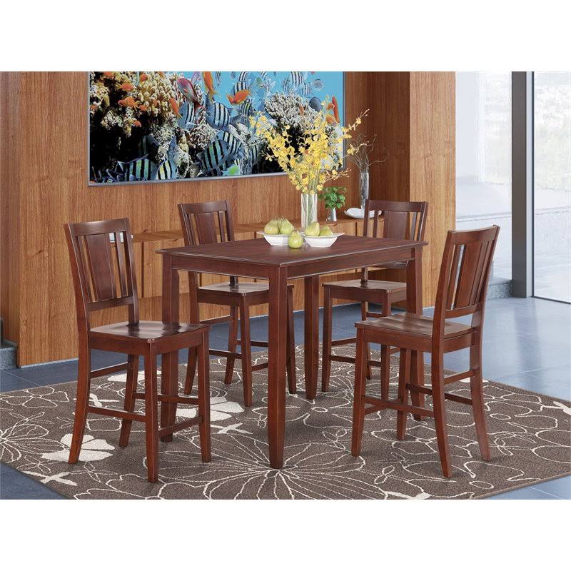5 Piece Counter Height Dining Set with Table and 4 Chairs R583