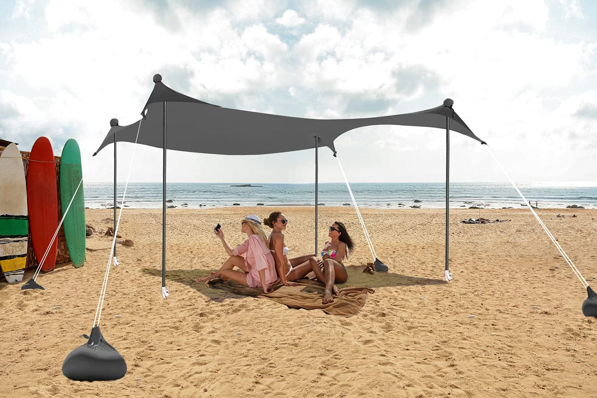 7x7 FT Kelly Green Beach Sun Shelter F8529