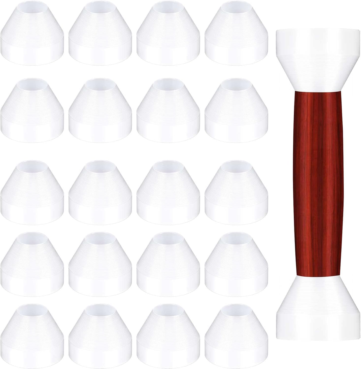 20 Pack White Non-Stick Pen Bushing for CA Finishing Pen Turning L533