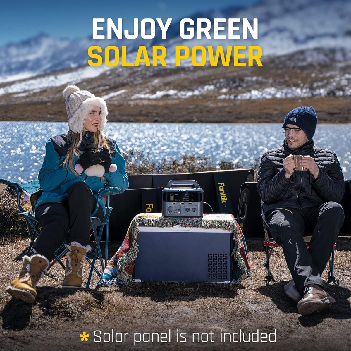 Portable Power Station 299Wh Backup Power Supply with 2 AC Outlets Pure Sine Wave Solar Generator F3350