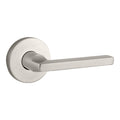 Satin Nickel Square Passage Leverset with Round Rose W857