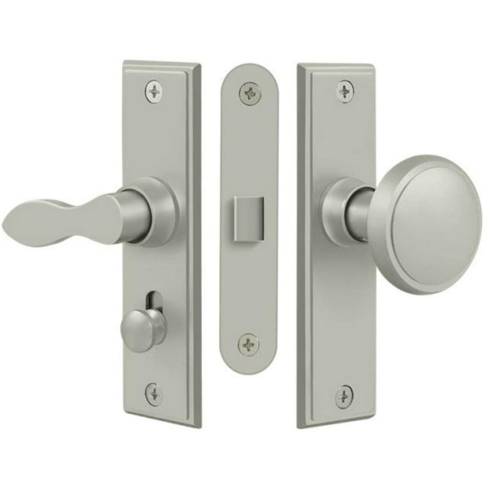 Satin Nickel Square Mortise Lock A9666