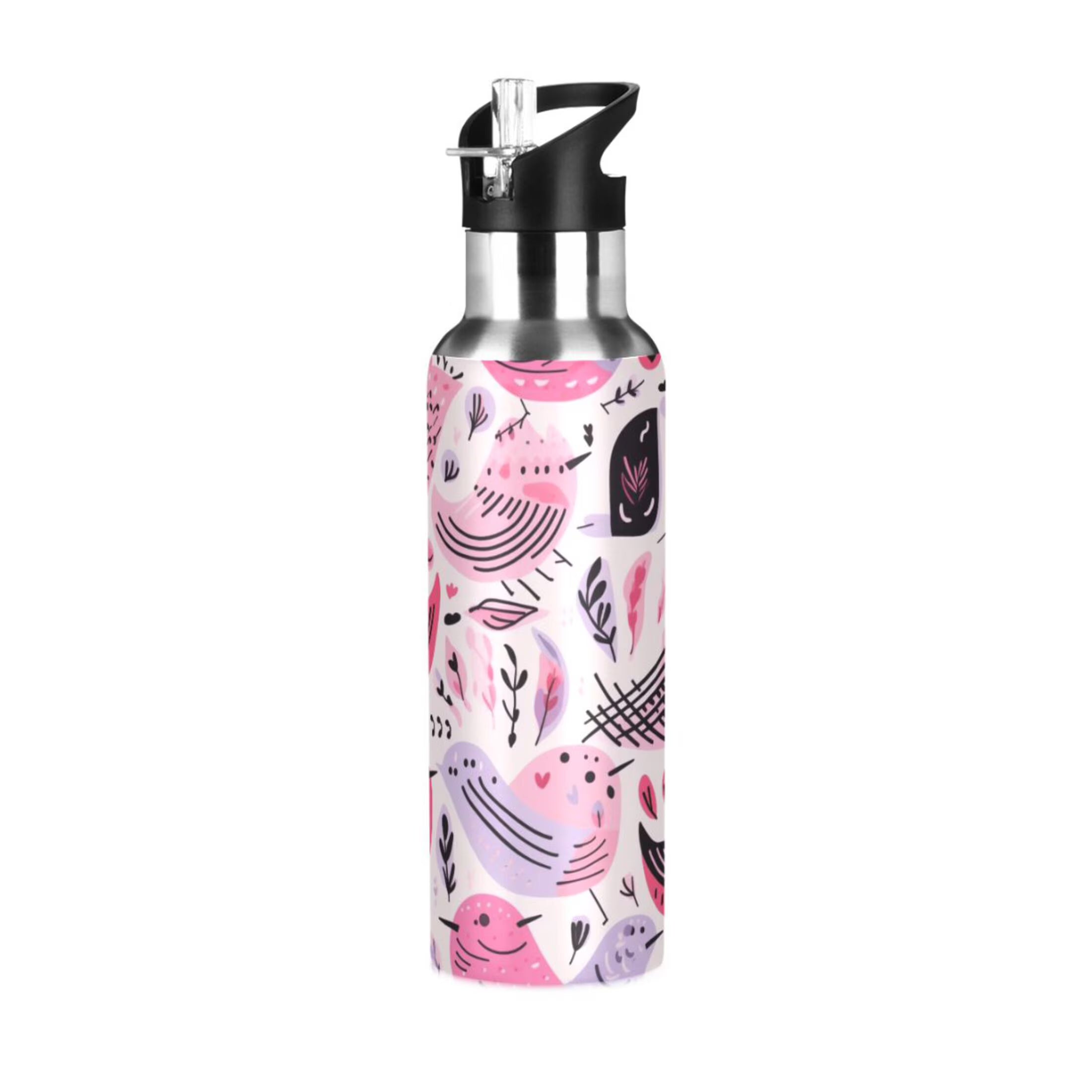 20 oz Insulated Stainless Steel Water Bottle with Straw Lid K5457