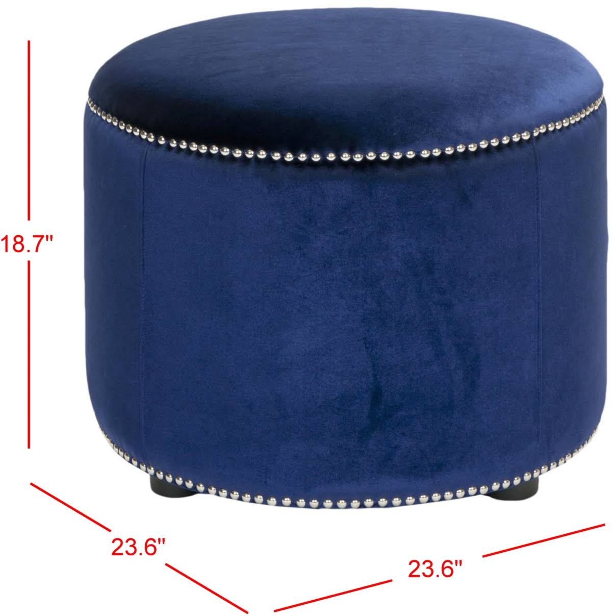 Black Ottoman E3853