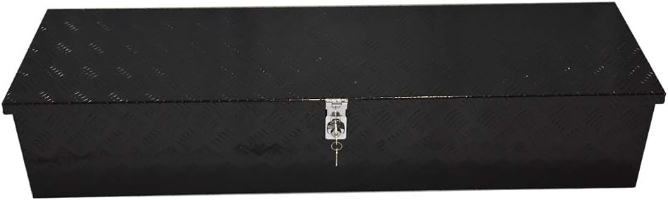 Black Aluminum Camper Tool Box with Lock Y808938