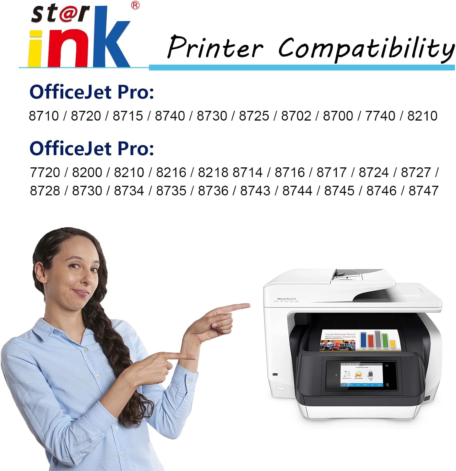Compatible Ink Cartridge for HP 952XL Black 2 Packs T349