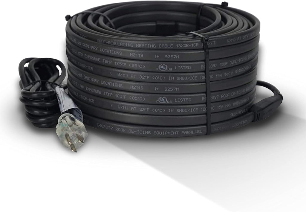 Self-Regulating Heat Cable, 112 ft, 120V, 6 watts/FT F679