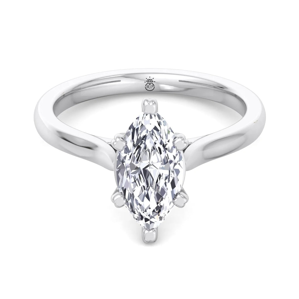 Moissanite Marquise Cut Solitaire Engagement Ring L541545