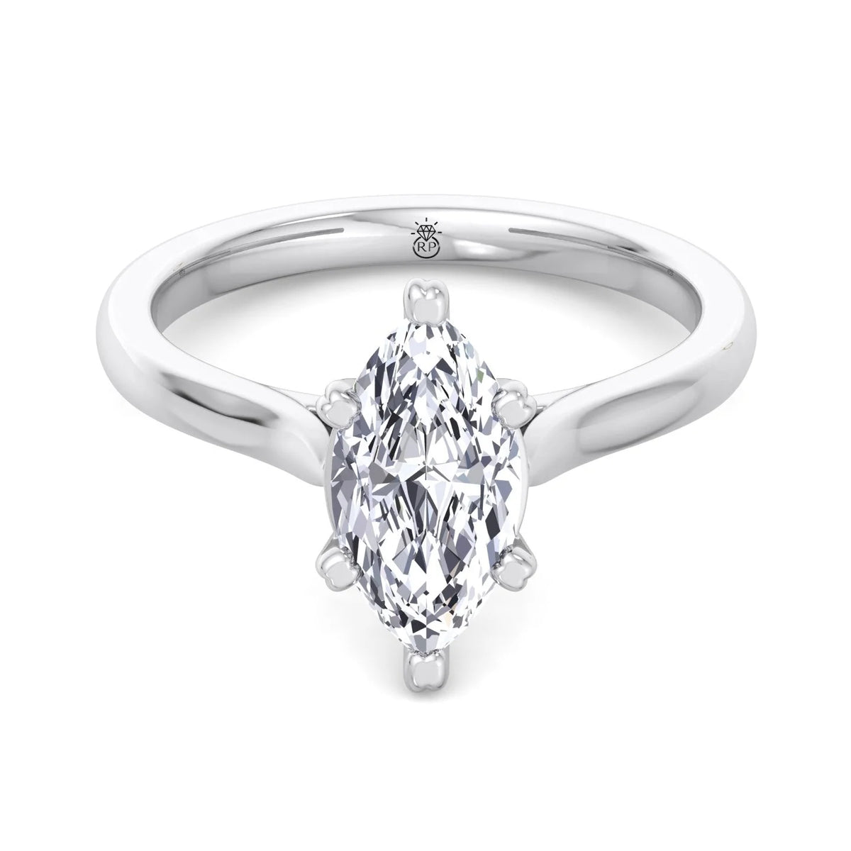 Moissanite Marquise Cut Solitaire Engagement Ring L541545