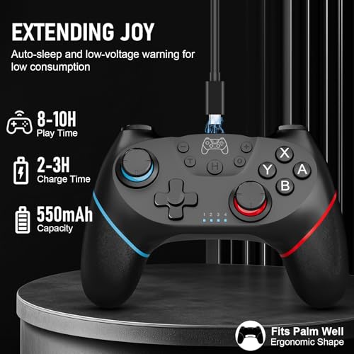 2 Pack Wireless Pro Controller for Switch 2/Lite/OLED with Hall Effect N44194