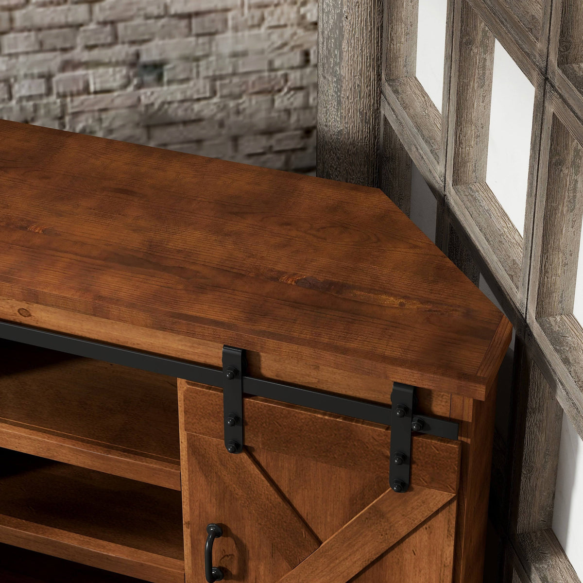 Farmhouse 56 inch Wood Corner Cart H882