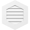 16x22W x 16x22H Vertical Peaked Surface Mount PVC Gable Vent 9/12 Pitch Z38900