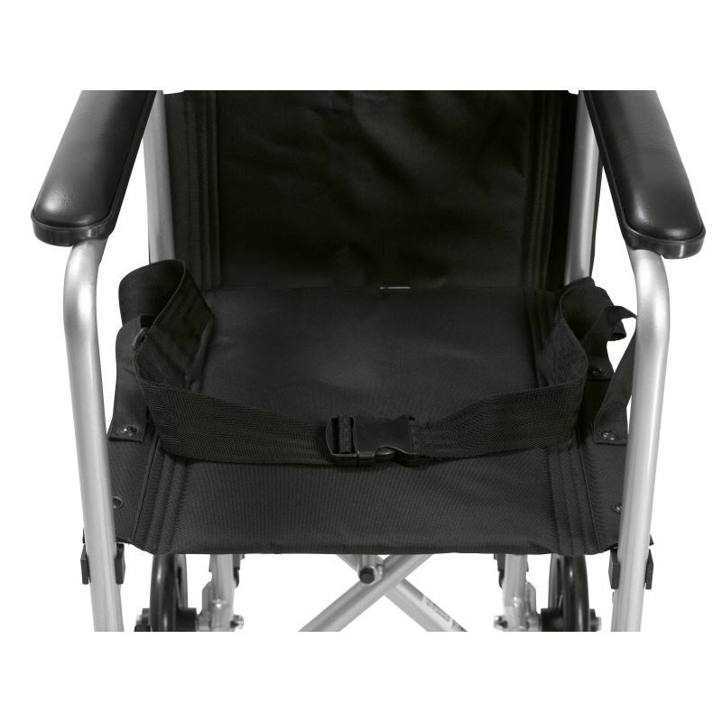 Lightweight Transport Wheelchair, 19x22 Seat, Silver P4906