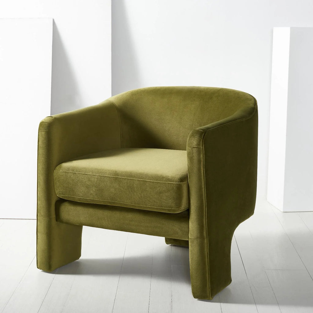 Olive Green Velvet Accent Chair Z68434
