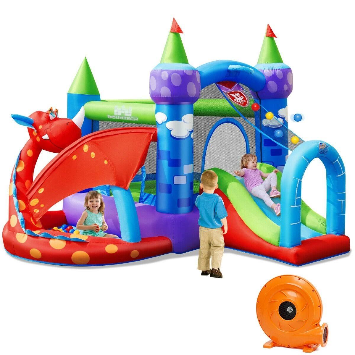 Inflatable Bounce House Dragon Slide Bouncer Castle C8364