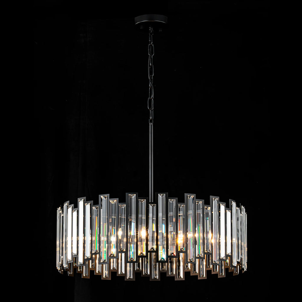6-Light Crystal Industrial Chandelier V975755