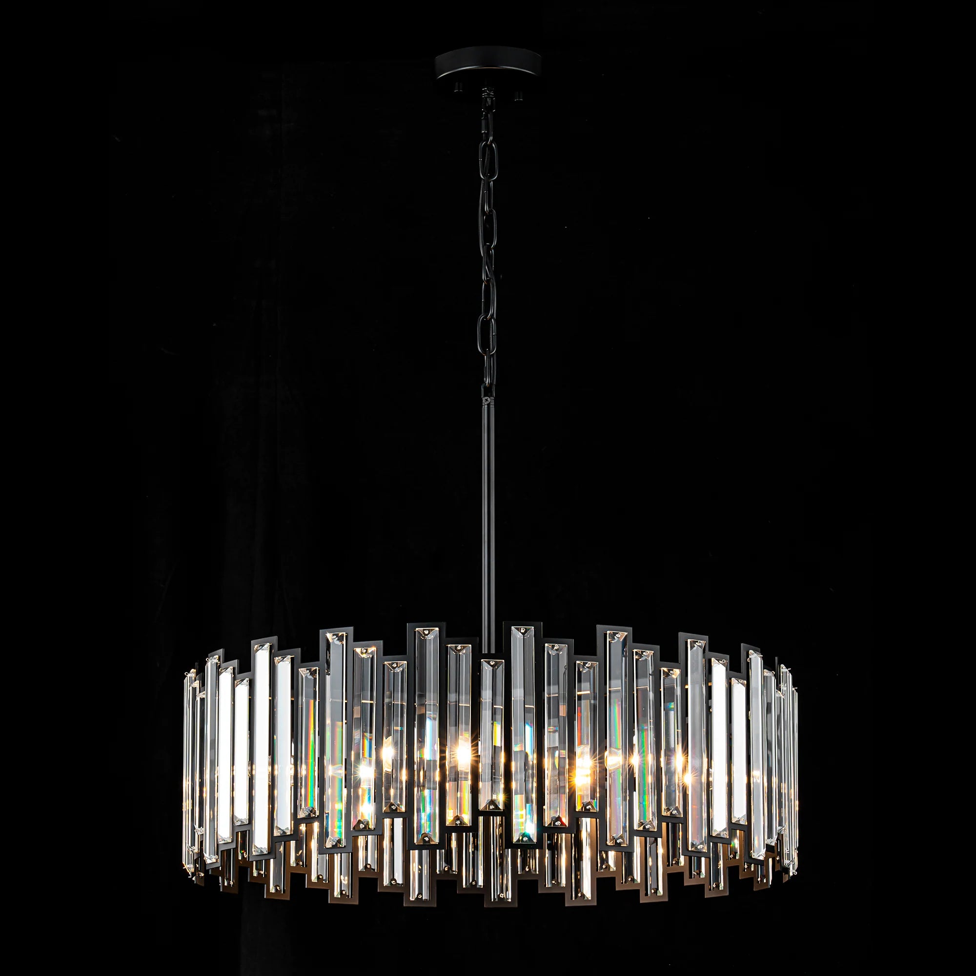 6-Light Crystal Industrial Chandelier V975755