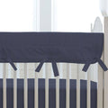 Solid Navy Crib Rail Cover E2816